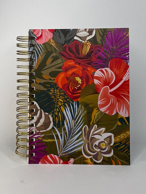 Spiral notebook with elegant floral design