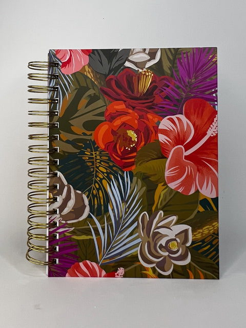 Spiral notebook with elegant floral design 