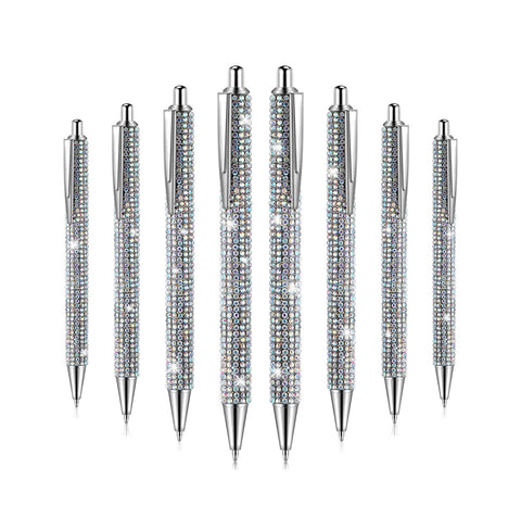 star studded, silver rhinestone pens 