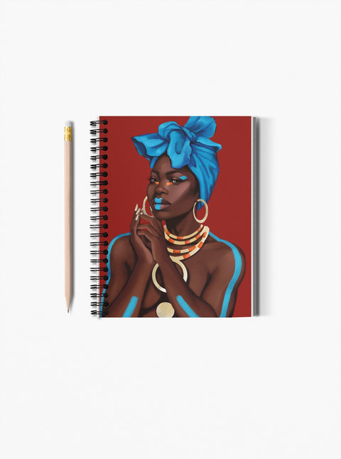 Brown Skin Gal - Soft Matte Spiral Notebook and Pen Set